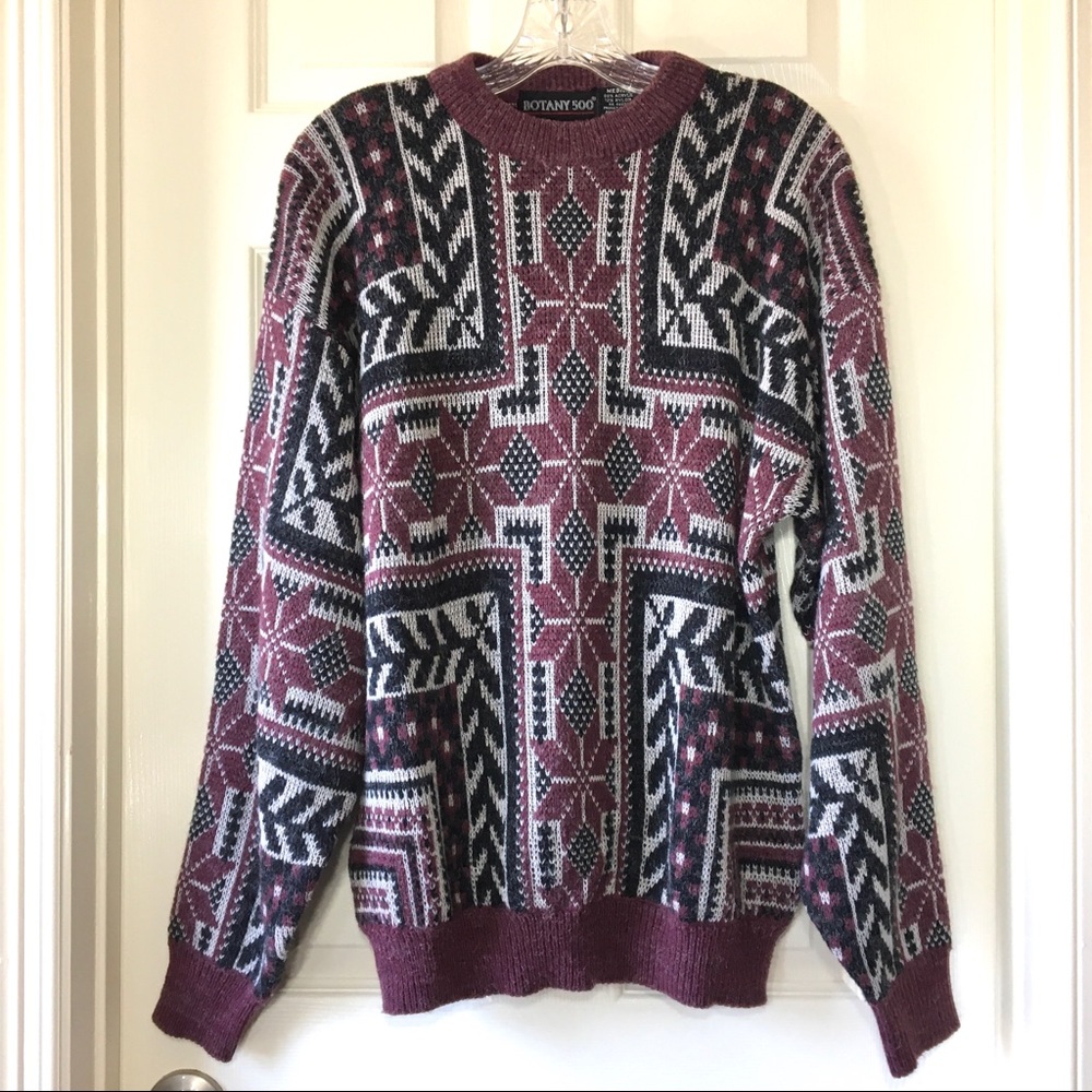 Botany 500 | Vintage Patterned Grandpa Sweater